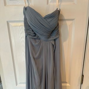 Azazie dusty blue bridesmaid dress